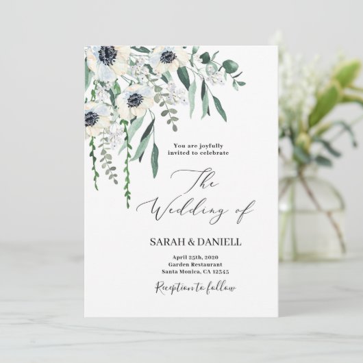 Invitation Mariage Anemone (Debout devant)