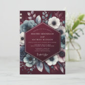 Invitation Mariage Anémone Ardent (Debout devant)