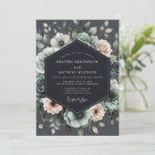 Invitation Mariage Anémone Charbon Sourd (Debout devant)