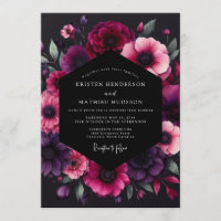 Mariage Anémone Fuchsia Dramatique