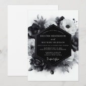 Invitation Mariage Anémone Grise et Maussade (Devant / Derrière)