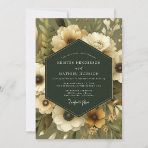 Invitation Mariage Anémone Olive Moody