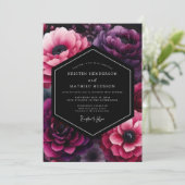 Invitation Mariage Anémone Opulente Orchidée (Debout devant)