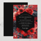 Invitation Mariage Anémone Ruby Moody (Devant / Derrière)