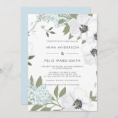 Invitation Mariage Anemone vintage (Devant / Derrière)