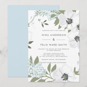 Invitation Mariage Anemone vintage
