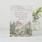 Invitation Mariage Animaux de la Forêt de Campagne (Debout devant)