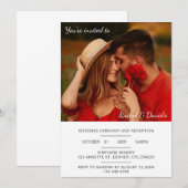 Invitation Mariage Animé moderne avec minimaliste photo (Devant / Derrière)