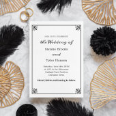 Invitation Mariage Anime noir et blanc