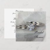 Invitation Mariage anneaux sur l'invitation de la douche nupt (Devant / Derrière)