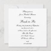 Invitation Mariage anneaux sur l'invitation de la douche nupt (Dos)