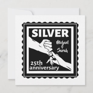 Invitation Mariage anniversaire 25 ans argent