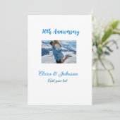 Invitation Mariage Anniversaire ajouter nom année image texte (Debout devant)