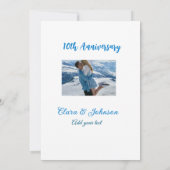 Invitation Mariage Anniversaire ajouter nom année image texte (Dos)