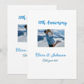 Invitation Mariage Anniversaire ajouter nom année image texte (Devant / Derrière)