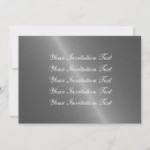 Invitation Mariage Anniversaire Anniversaire Cœurs Argentés A (Dos)