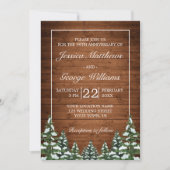 Invitation Mariage Anniversaire de Bois enneigé et Forêt de C (Devant)