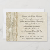 Invitation Mariage Anniversaire de Dentelle Vintage (Dos)