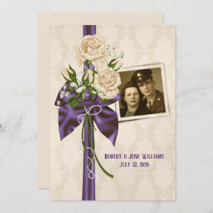 Invitation Mariage Anniversaire de la fête photo cadre