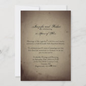 Invitation Mariage Anniversaire de Maison Gothique Vintage (Dos)