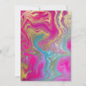 Invitation Mariage Anniversaire de Marbre Coloré Pailleté (Dos)