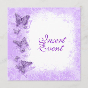 Invitation Mariage anniversaire de mariage blanc violet anniv