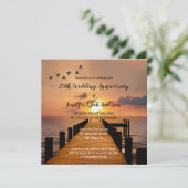Invitation Mariage Anniversaire de Mariage Coucher de Soleil  (Debout devant)