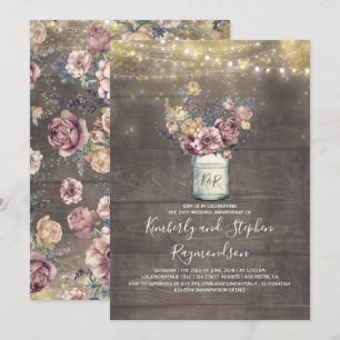 Invitation Mariage Anniversaire de Mariage Rustique en Pot Ma