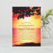 Invitation Mariage Anniversaire de Plage au Coucher du Soleil (Debout devant)