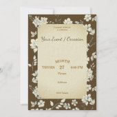 Invitation Mariage Anniversaire Fête Vintage Personnalisé (Devant)