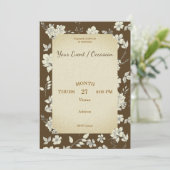 Invitation Mariage Anniversaire Fête Vintage Personnalisé (Debout devant)