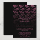Invitation Mariage Anniversaire Gothique Purple Raven (Devant / Derrière)
