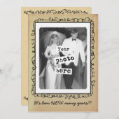 Invitation Mariage Anniversaire Modèle photo Vintage (Devant / Derrière)