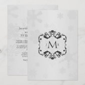 Invitation Mariage Anniversaire Paysage Hivernal de Rêve (Devant / Derrière)