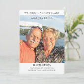 Invitation Mariage anniversaire photo moderne simple (Debout devant)