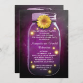 Invitation Mariage Anniversaire Pot Mason Rustique (Devant / Derrière)