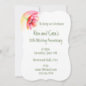 Invitation Mariage Anniversaire Red Poppy Garden Flower (Dos)