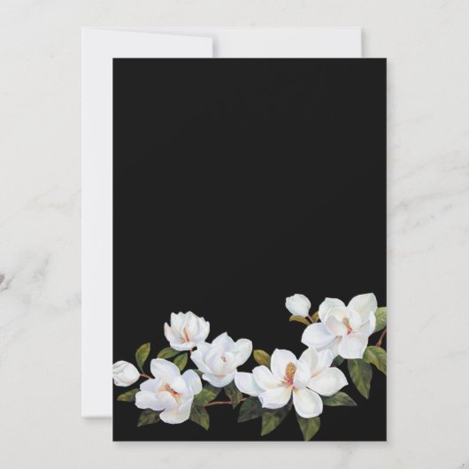 Invitation Mariage Anniversaire Rose Blanche Vintage (Dos)