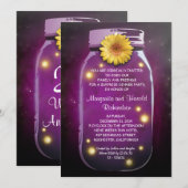 Invitation Mariage Anniversaire Rustique Pot de Maçon (Devant / Derrière)