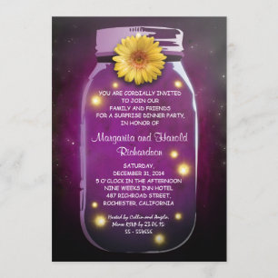 Invitation Mariage Anniversaire Rustique Pot de Maçon