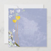 Invitation Mariage Anniversaire Rustique Poudre Bleue (Dos)