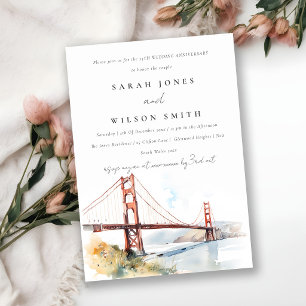 Invitation Mariage Anniversaire San Francisco Golden Gate