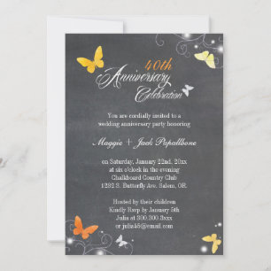 Invitation Mariage Anniversaire Tableau Noir Rétro