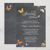 Invitation Mariage Anniversaire Tableau Noir Vintage (Devant / Derrière)