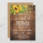 Invitation Mariage Anniversaire Tournesols Nous Faisons Toujo (Devant / Derrière)