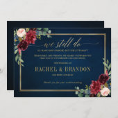 Invitation Mariage annulé note des plans de modification diff (Devant / Derrière)