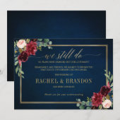 Invitation Mariage annulé report changement de plans avis (Devant / Derrière)