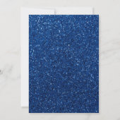 Invitation Mariage Annulé Reporté Glam Blue Glitter (Dos)