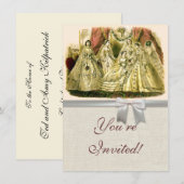 Invitation Mariage Antique de la Mariée (Devant / Derrière)