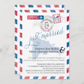 Invitation Mariage Antique Par Avion Réception de Mariage (Devant / Derrière)